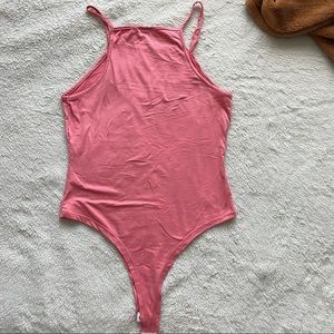 Pink Halter Bodysuit